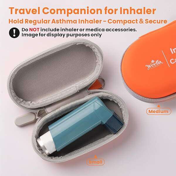 weefla Protective Carry Case for Inhalers, Compact Hard Shell, Medium | Clearly Labeled, Quick Access, Hard Shell Protection, Easy to Wipe Clean, for Allergy Emergencies & Daily Carry - Image 3
