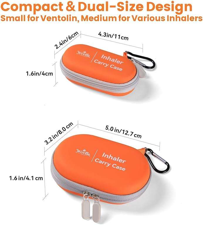weefla Protective Carry Case for Inhalers, Compact Hard Shell, Medium | Clearly Labeled, Quick Access, Hard Shell Protection, Easy to Wipe Clean, for Allergy Emergencies & Daily Carry - Image 4