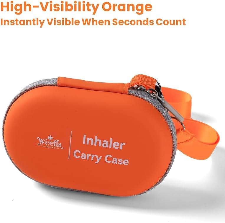 weefla Protective Carry Case for Inhalers, Compact Hard Shell, Medium | Clearly Labeled, Quick Access, Hard Shell Protection, Easy to Wipe Clean, for Allergy Emergencies & Daily Carry - Image 6