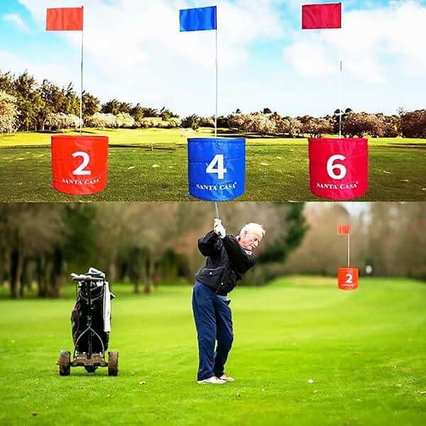 SANTA CASA Golf Backyard Bucket Game - 6-Hole Portable Yard Games Golf Chipping Practice Set for Adults & Pros, Lawn Golf Training, Family Fun at Beach & Park for Dad, Man, Teens - Image 7