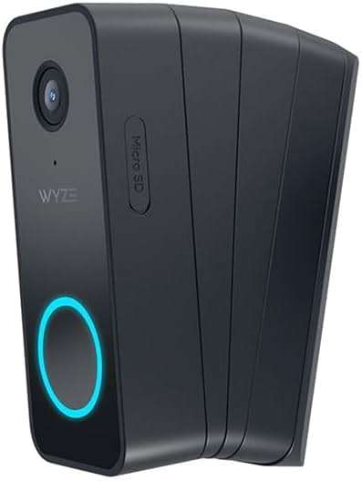 Wyze Lifestyle Video Doorbell Camera v2 Wedge Kit, 3 Mounting Bracket (One Adjustable 15° Horizontal Bracket, Two 7.5° Vertical Bracket), Replacement Angle Adjustment Adapter Wedge Kit - Image 1