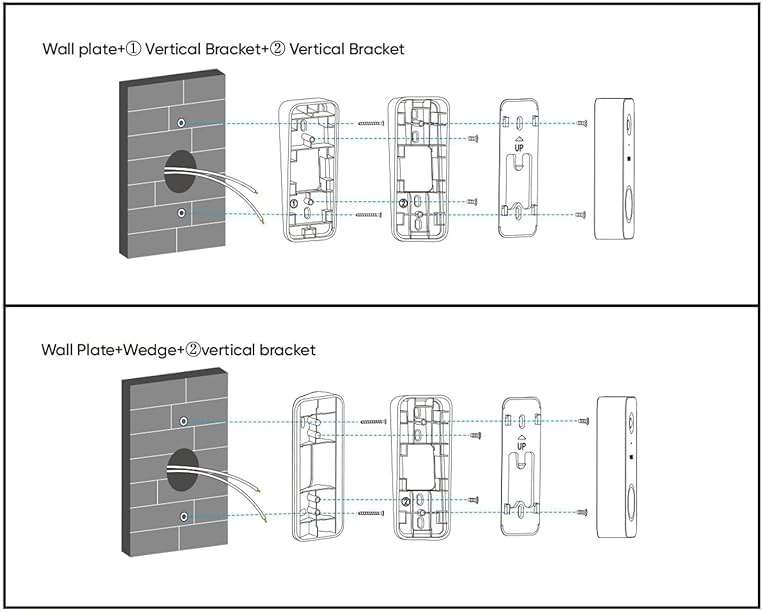 Wyze Lifestyle Video Doorbell Camera v2 Wedge Kit, 3 Mounting Bracket (One Adjustable 15° Horizontal Bracket, Two 7.5° Vertical Bracket), Replacement Angle Adjustment Adapter Wedge Kit - Image 8