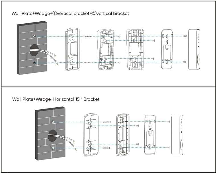 Wyze Lifestyle Video Doorbell Camera v2 Wedge Kit, 3 Mounting Bracket (One Adjustable 15° Horizontal Bracket, Two 7.5° Vertical Bracket), Replacement Angle Adjustment Adapter Wedge Kit - Image 9
