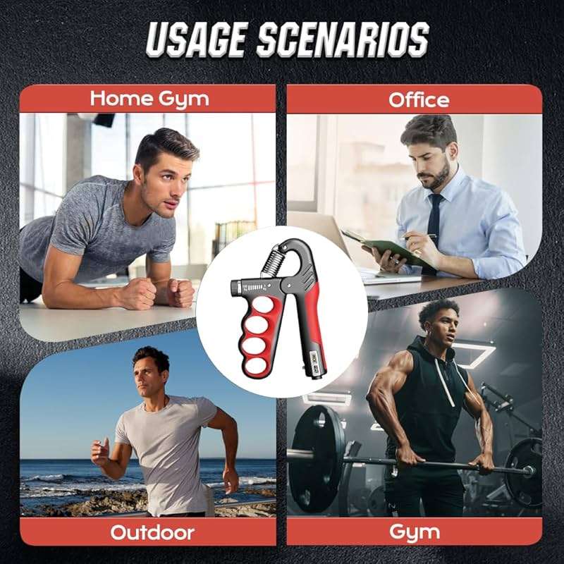 Hand Gripper Strengthener, Hand Squeezer Adjustable Resistance, Grip Strengthener Forearm Strengthener, Hand Exerciser for Muscle Building and Injury Recover, Forearm Strengthener - Image 6