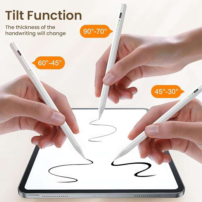 Hastraith Stylus Pen for iPad(2018-2026)-13 Mins Fast Charge with Tilt Sensitivity & Palm Rejection for iPad 11/10/9/8/7/6th Gen, Air 5/4/3/M4/M3/M2, Pro 13"/12.9"/11"/M4, Mini 7/6/5th, White - Image 7