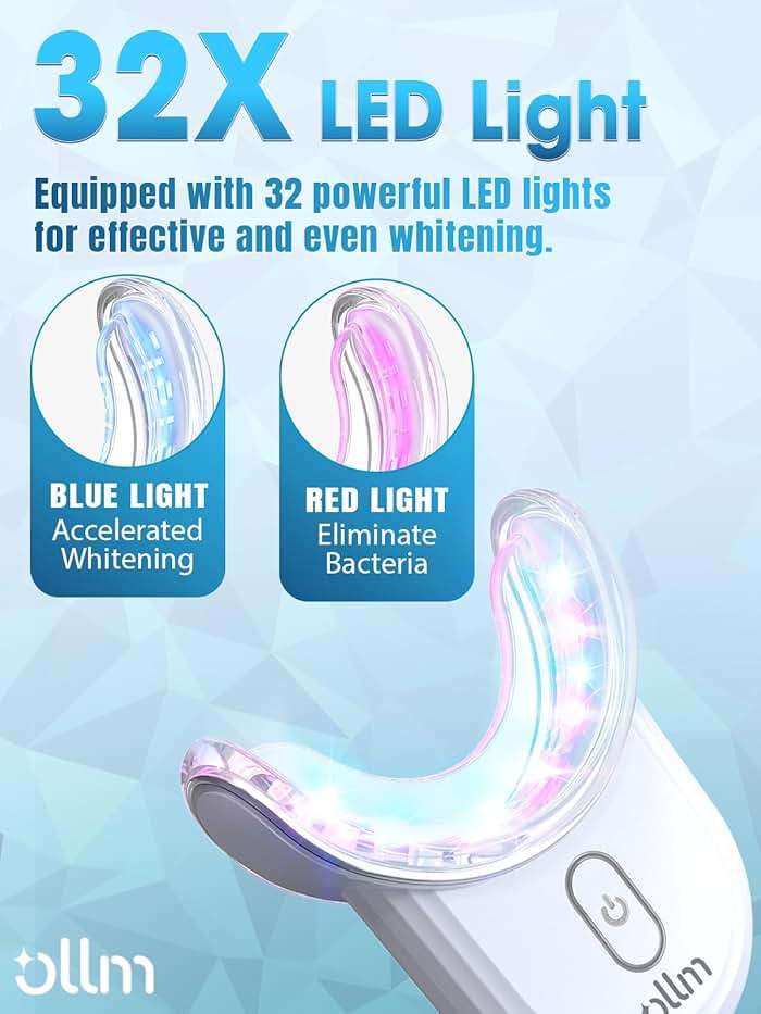 Teeth Whitening Kit with LED Light - White Sensitive Tooth 35% Carbamide Peroxide Gel Pen Dental Mouth Trays Whitener Professional Bright Brace Product System for Home Work Travel - Image 2
