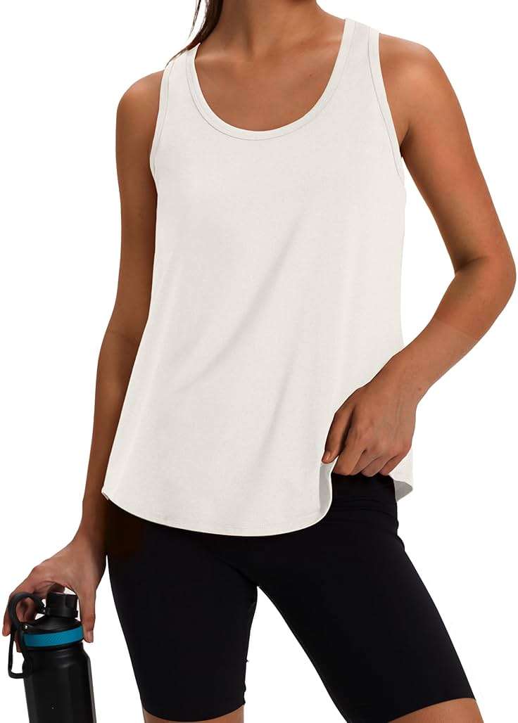 WIHOLL Women's Workout Tank Tops Sleeveless Athletic Racerback for Gym Yoga Running - Summer Fitness Tops Scoop Neck (S-XXL) - Image 2