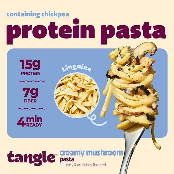 Samyang Tangle Creamy Mushroom Linguine Truffle and Shiitake Flavor Savory Non-Spicy Sauce Air Dried Noodle Easy Cook Pasta 3.63 oz (Pack of 4) - Image 3