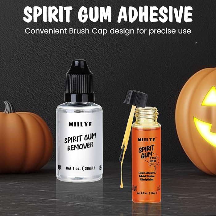 MIILYE Spirit Gum Adhesive and Remover – 15ml Professional Cosmetic Glue for Face, Skin, Body, Stage Special Effect Prosthetics Makeup & Cosplay Wig - Image 6