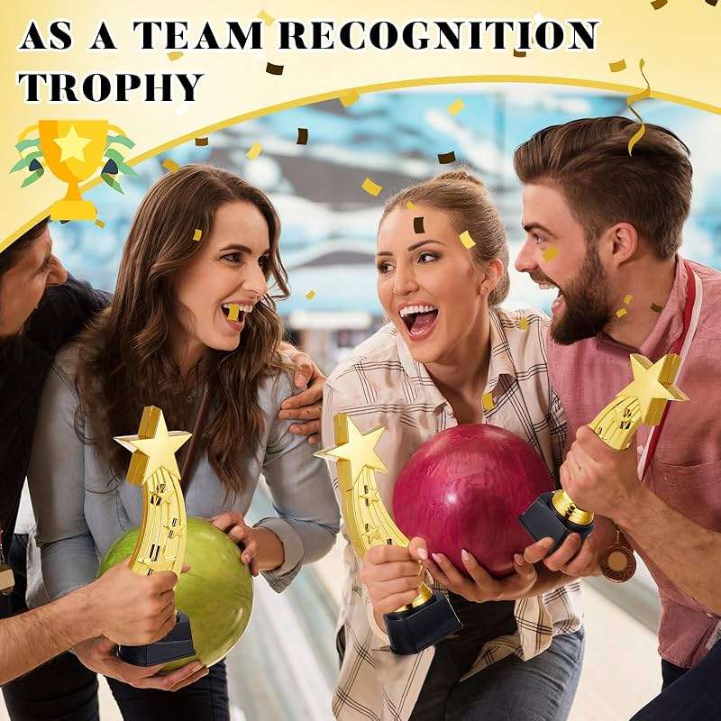 Quelay 9.5 Inch Trophy Awards Gold Plastic Trophies Bulk for Employee Recognition, School Prize, Motivational Gift, Celebrating Outstanding Achievement, Competition - Image 5