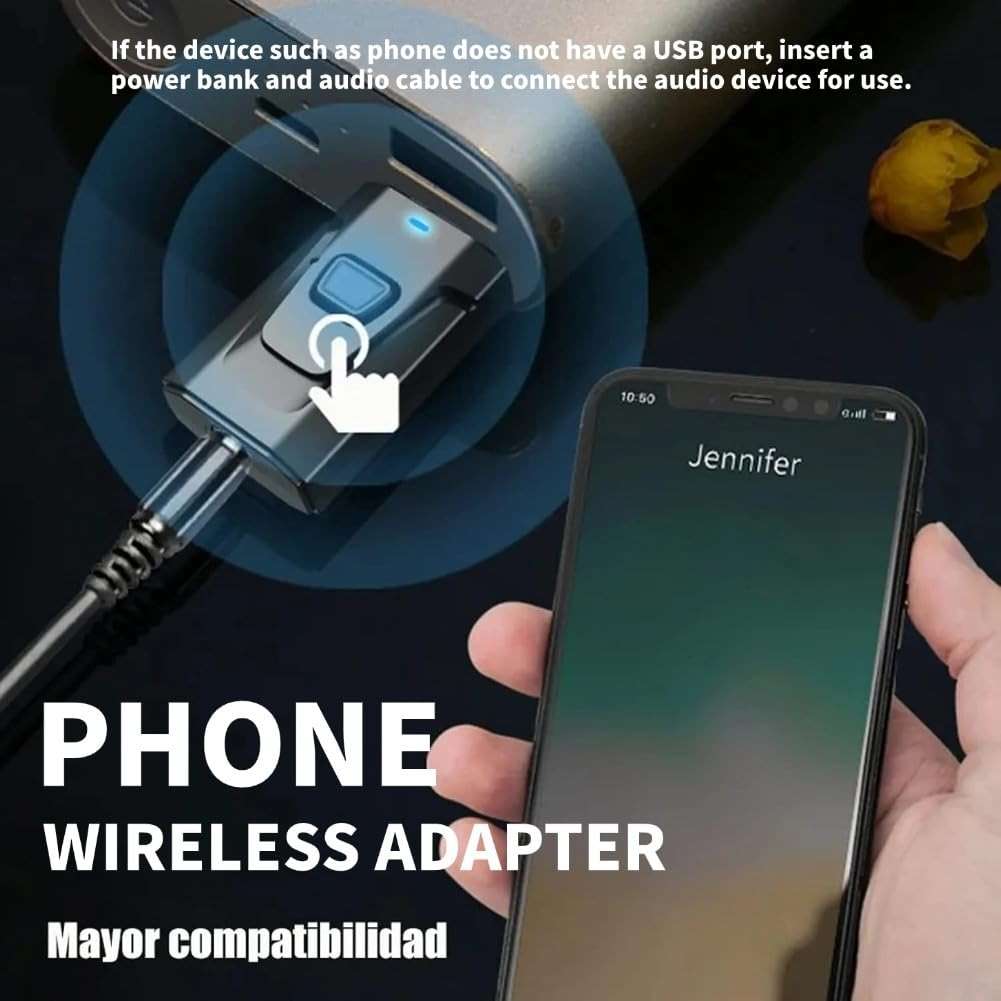 USB Bluetooth Transmitter for TV with Clear Sound Quality Plug and Play Stable, 5.0 Bluetooth Adapter for TV/Car/PC Audio Adapter - Image 4
