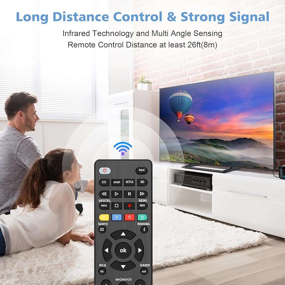 Hujidar G008 Universal Remote Control Replacement for Samsung LG Sony Vizio TCL Hisense Sharp Philips Panasonic Toshiba Insignia Smart TV, IR Wireless Control No Pairing Needed - Image 4