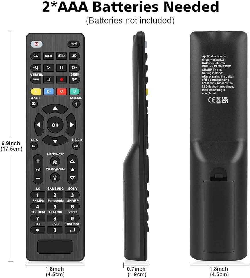 Hujidar G008 Universal Remote Control Replacement for Samsung LG Sony Vizio TCL Hisense Sharp Philips Panasonic Toshiba Insignia Smart TV, IR Wireless Control No Pairing Needed - Image 7