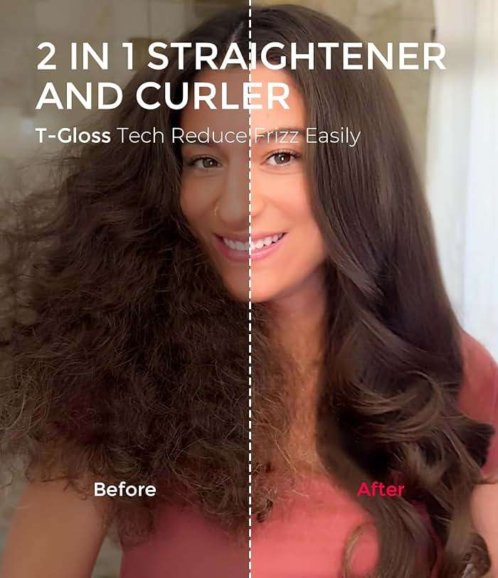 TYMO Thermal Brush Curling Brush - STYLUX 1.5 Inch Blowout Volumizer with Flexi-Fit for Hair Straightening, Heated Round Styler Tool, Hair Straightener and Curler 2 in 1, Dual Voltage, Gold - Image 6