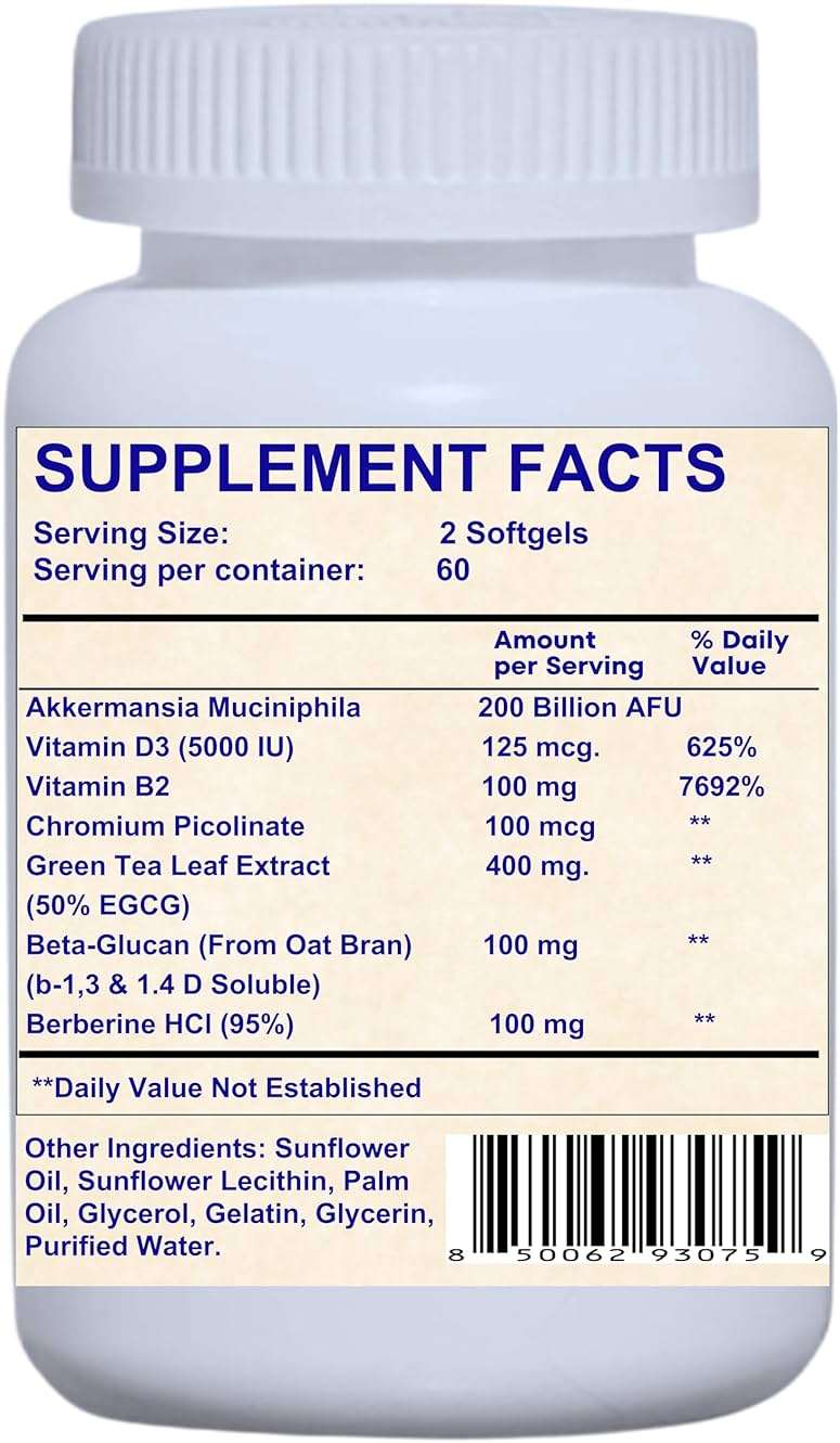 Nikoni Akkermansia Muciniphila GLP-1 Probiotic Supplement for Women & Men, Gut Health (Pack of 4) - Image 2