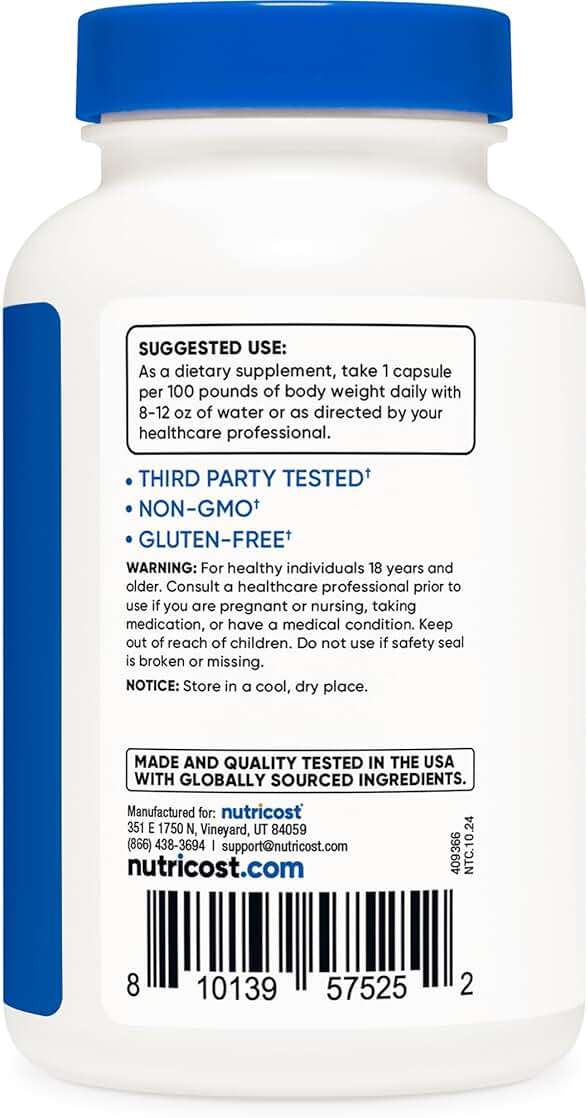 Nutricost Creatine HCl 120 Capsules - Made with CON-CRET Creatine, 750 MG Per Capsule - Image 4