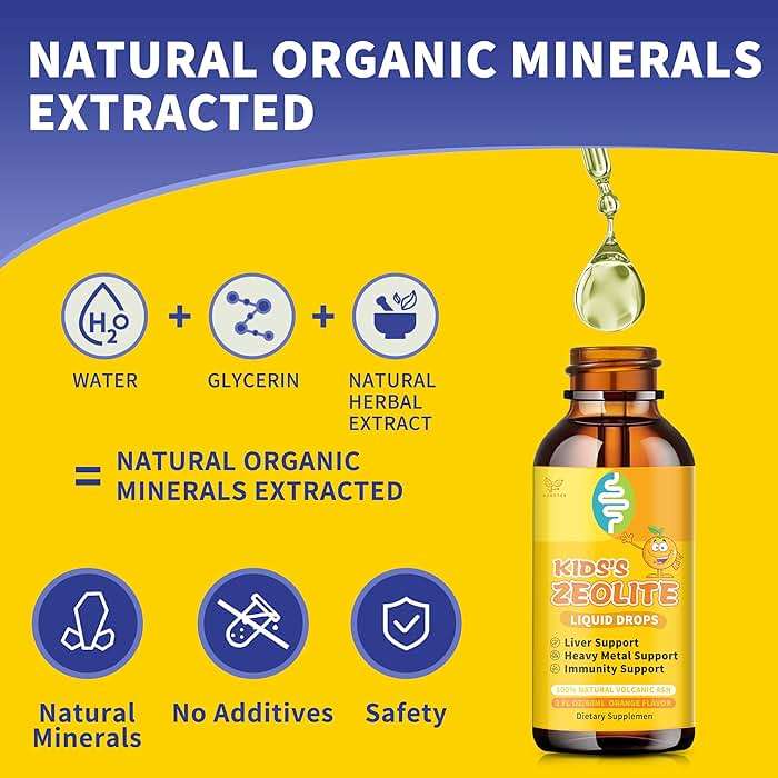 Zeolite Drops for Kids | Kid's Cellular Support Formula Over 2 Years Old | Natural Mineral Supplement | Support Healthy Digestion* | NSF Certified | Sugar-Free & Vegan | Orange Flavor | 2 Fl oz - Image 4