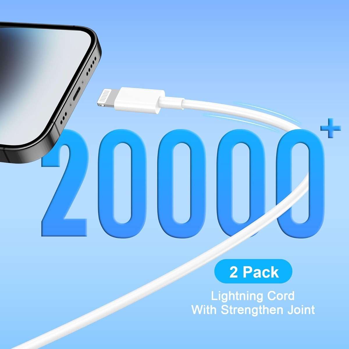 [Apple MFi Certified] iPhone Charger Fast Charging 6FT Compatible for iPhone 14/13/12/11 Pro Max/Xs Max/XR/X 2Pack 20W Type C Fast Charger Block with 6FT USB C to Lightning Data Sync Charging Cable - Image 6