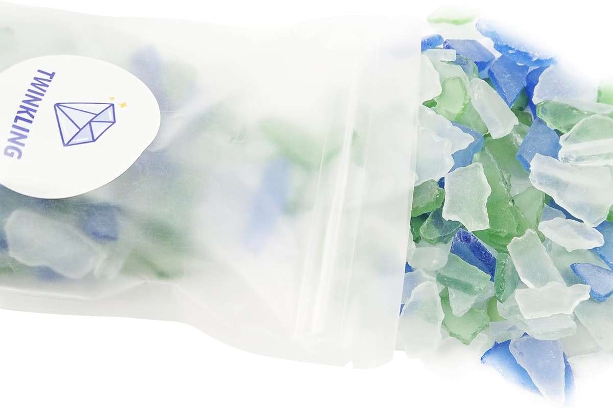 TWINKLING Real Sea Glass, Crushed Glass, Beach Glass for Crafts & Vase Fillers – Smooth Edges, Bulk Art Glass for Home Decor, Nautical DIY & Beach-Themed Events, 370g/13oz, (Mixed Color 3) - Image 5