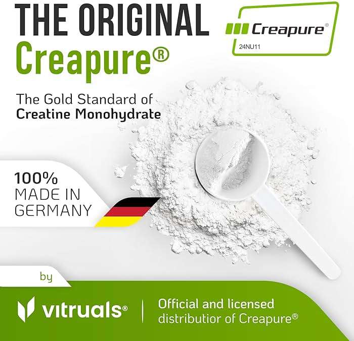 VITRUALS Creapure Creatine Monohydrate Powder – 10.58oz (0.66lb) (300g) German Creatine – Ultra-Pure for Strength & Recovery – 100% Made in Germany – with Scoop – Vegan, Keto-Friendly, Gluten-Free - Image 2