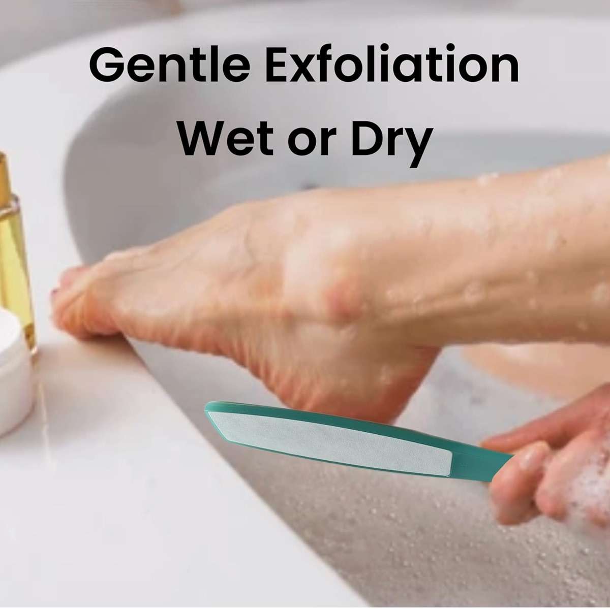 1 ALAZCO Double Sided Foot File Pumice Ergonomic Handle Scrubber Immediate Result Smooth Feet Heel Scraper Exfoliate Buffer Dead Skin Callus Corn Emery Fine & Coarse Pedicure Tool - Image 6