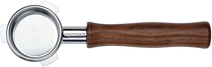 Normcore 54mm Bottomless Portafilter, Naked Portafilter Fits Breville Sage Barista Express Machines, 18g Filter Basket Included, Genuine American Walnut Handle - Image 5