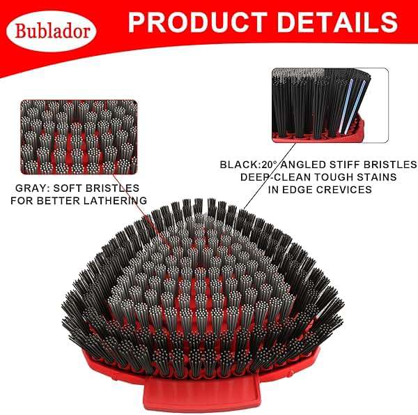 Bublador 2 Pack Scrubber Mop Replace Head Compatible with O Cedar EasyWring 1 Tank,Spin Replacements Heads,Scrub Brush Attachment for Bathroom,Kitchen and Various of Hard Floors - Image 4