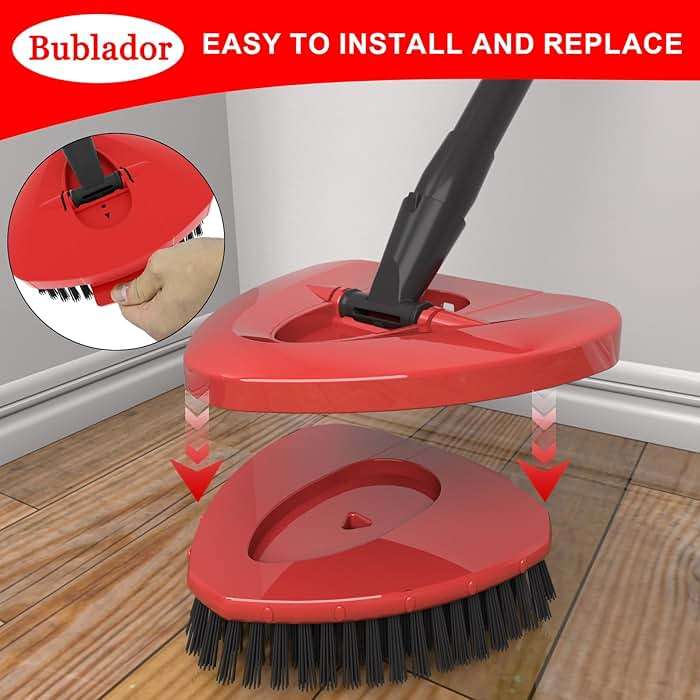 Bublador 2 Pack Scrubber Mop Replace Head Compatible with O Cedar EasyWring 1 Tank,Spin Replacements Heads,Scrub Brush Attachment for Bathroom,Kitchen and Various of Hard Floors - Image 5