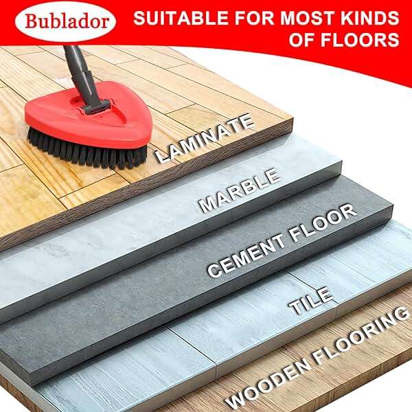 Bublador 2 Pack Scrubber Mop Replace Head Compatible with O Cedar EasyWring 1 Tank,Spin Replacements Heads,Scrub Brush Attachment for Bathroom,Kitchen and Various of Hard Floors - Image 6