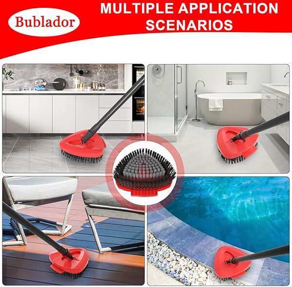 Bublador 2 Pack Scrubber Mop Replace Head Compatible with O Cedar EasyWring 1 Tank,Spin Replacements Heads,Scrub Brush Attachment for Bathroom,Kitchen and Various of Hard Floors - Image 7