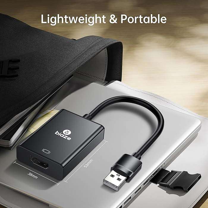 biaze USB to HDMI Converter, Supports 4K@60Hz HDR, Compatible with laptops/desktops/TVs/Monitors/projectors. HDMI to USB Adapter, Compatible with Windows/Mac Systems (USB to HDMI Converter) - Image 6