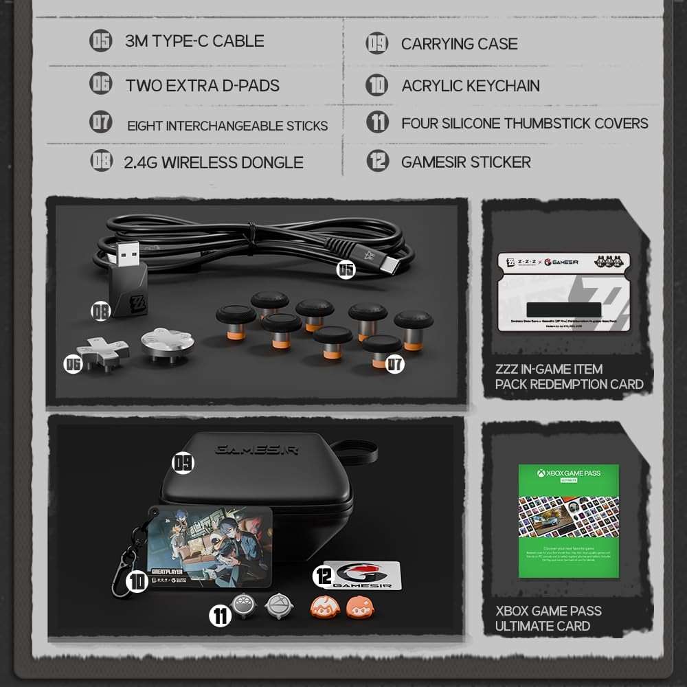 GameSir G7 Pro Wireless Gaming Controller - Officially Licensed for Xbox Series X|S, Xbox One, Windows PC & Android, TMR Joysticks, 1000Hz Polling Rate, Charging Dock- Zenless Zone Zero Edition - Image 4