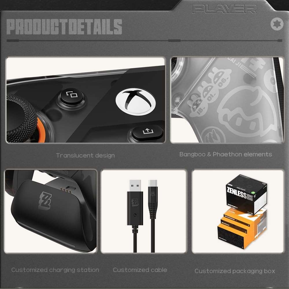 GameSir G7 Pro Wireless Gaming Controller - Officially Licensed for Xbox Series X|S, Xbox One, Windows PC & Android, TMR Joysticks, 1000Hz Polling Rate, Charging Dock- Zenless Zone Zero Edition - Image 5