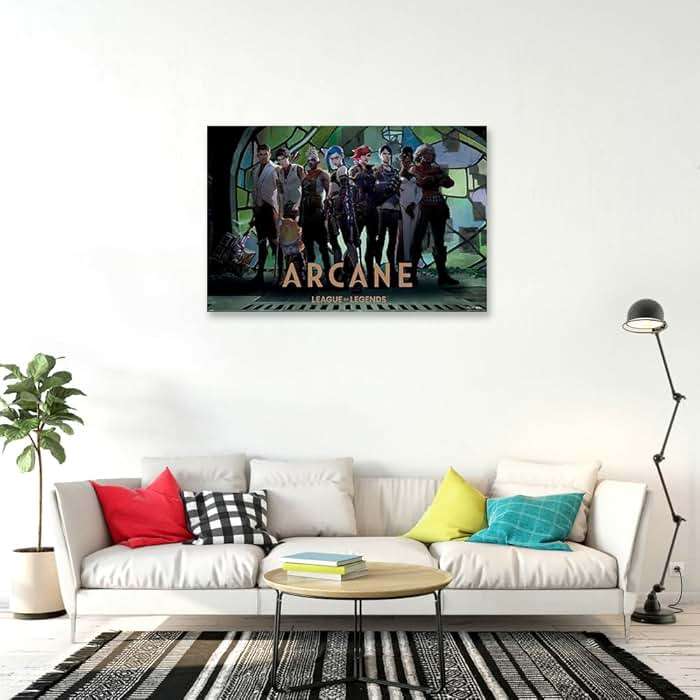 Arcane - League Of Legends - TV Show Poster (Characters In Zaun Arcade) (Size: 36" x 24") - Image 3