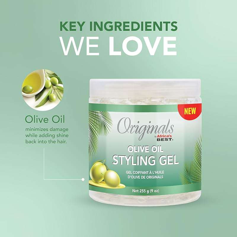 Originals by Africa's Best Olive Oil Styling Gel - for Non-Flaky, Superior Hold and Shine - 9 oz - Image 3