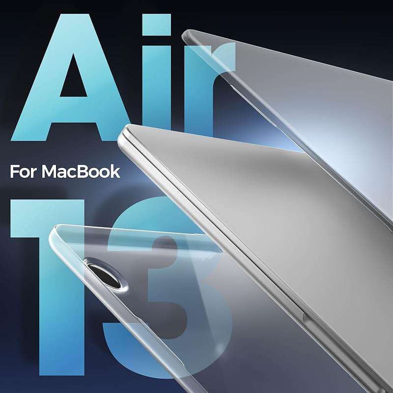 ProCase Hard Shell Case for MacBook Air 13 inch 2026 2025 2024 2023 2022, M5 A3449, M4 A3240, M3 A3113, M2 A2681, Laptop Cover for MacBook Air 13.6" -Clear - Image 4