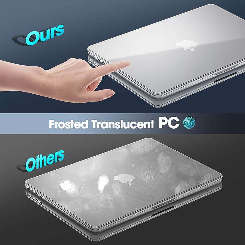 ProCase Hard Shell Case for MacBook Air 13 inch 2026 2025 2024 2023 2022, M5 A3449, M4 A3240, M3 A3113, M2 A2681, Laptop Cover for MacBook Air 13.6" -Clear - Image 7