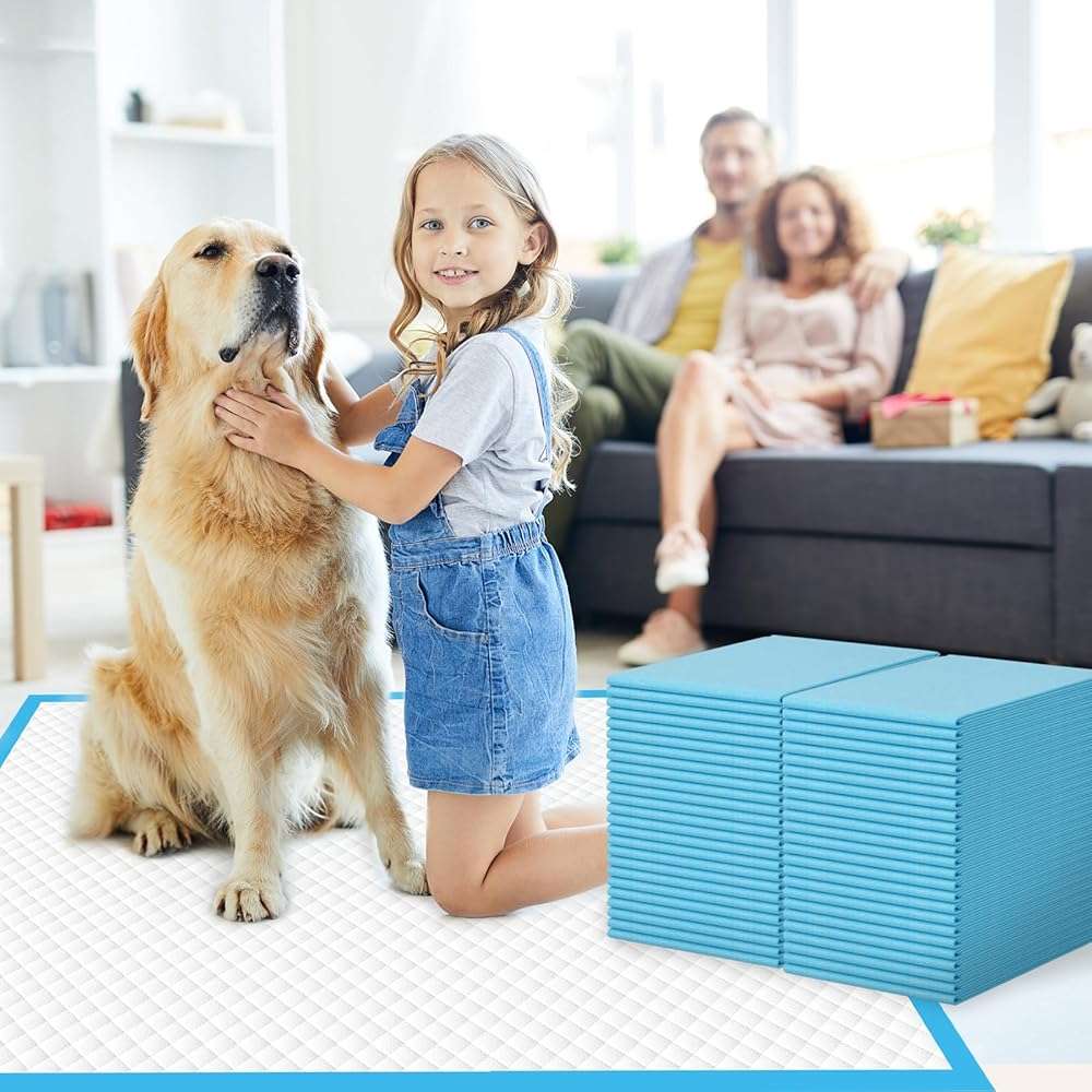 100 Count Large Dog & Cat Puppy Pee Pads - 28"x30" Absorbent Potty Training Pads | Leakproof Quick-Dry Disposable Pet Pads for Puppies, Dogs & Cats | Indoor, Outdoor, Litter Box, Housebreaking Use - Image 2