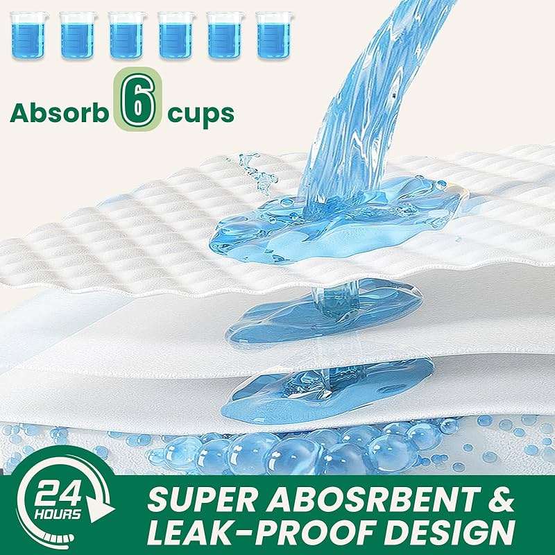 100 Count Large Dog & Cat Puppy Pee Pads - 28"x30" Absorbent Potty Training Pads | Leakproof Quick-Dry Disposable Pet Pads for Puppies, Dogs & Cats | Indoor, Outdoor, Litter Box, Housebreaking Use - Image 4