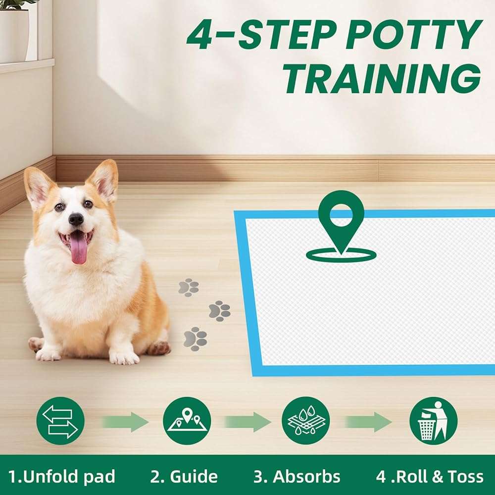 100 Count Large Dog & Cat Puppy Pee Pads - 28"x30" Absorbent Potty Training Pads | Leakproof Quick-Dry Disposable Pet Pads for Puppies, Dogs & Cats | Indoor, Outdoor, Litter Box, Housebreaking Use - Image 7