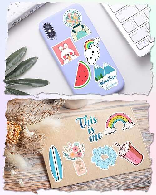 300 Pcs Stickers for Kids, Cute Water Bottle Vinyl Waterproof Laptop Stickers for Students Gifts School Supplies Classroom Teacher Prizes Stocking Stuffers Sticker Pack for Kids Girls Teens - Image 4