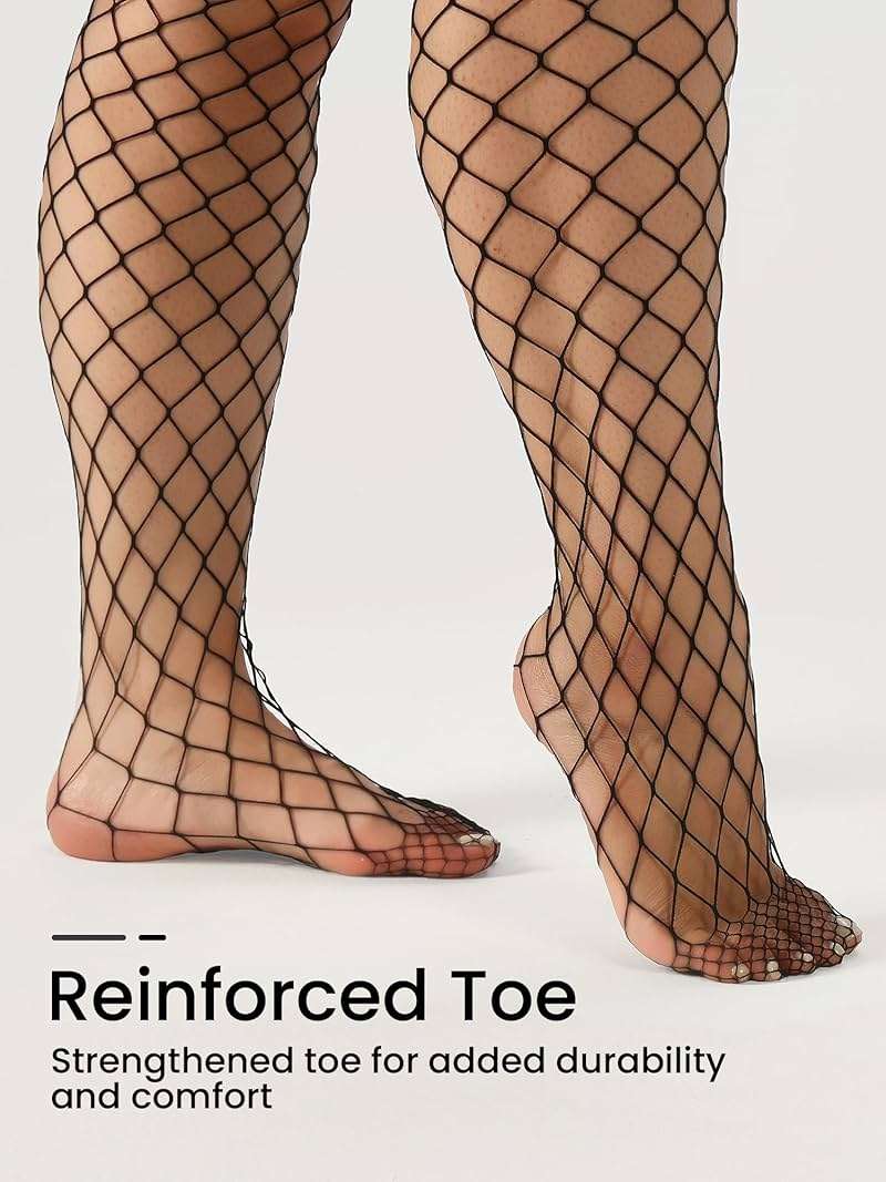 ANNTXL Plus Size Fishnet tights stockings Big Mesh Leggings Pantyhose for women - Image 3