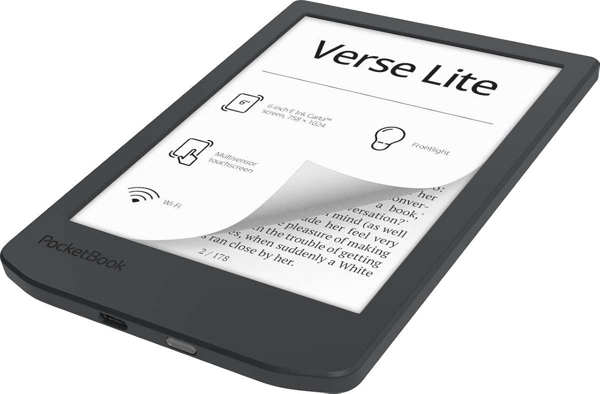 PocketBook Verse Lite – 6" E-Ink Carta Touchscreen eReader with Frontlight | Eye-Friendly, Glare-Free Display | Wi-Fi | Supports 25 Formats incl. DRM | Compact & Lightweight - Image 5