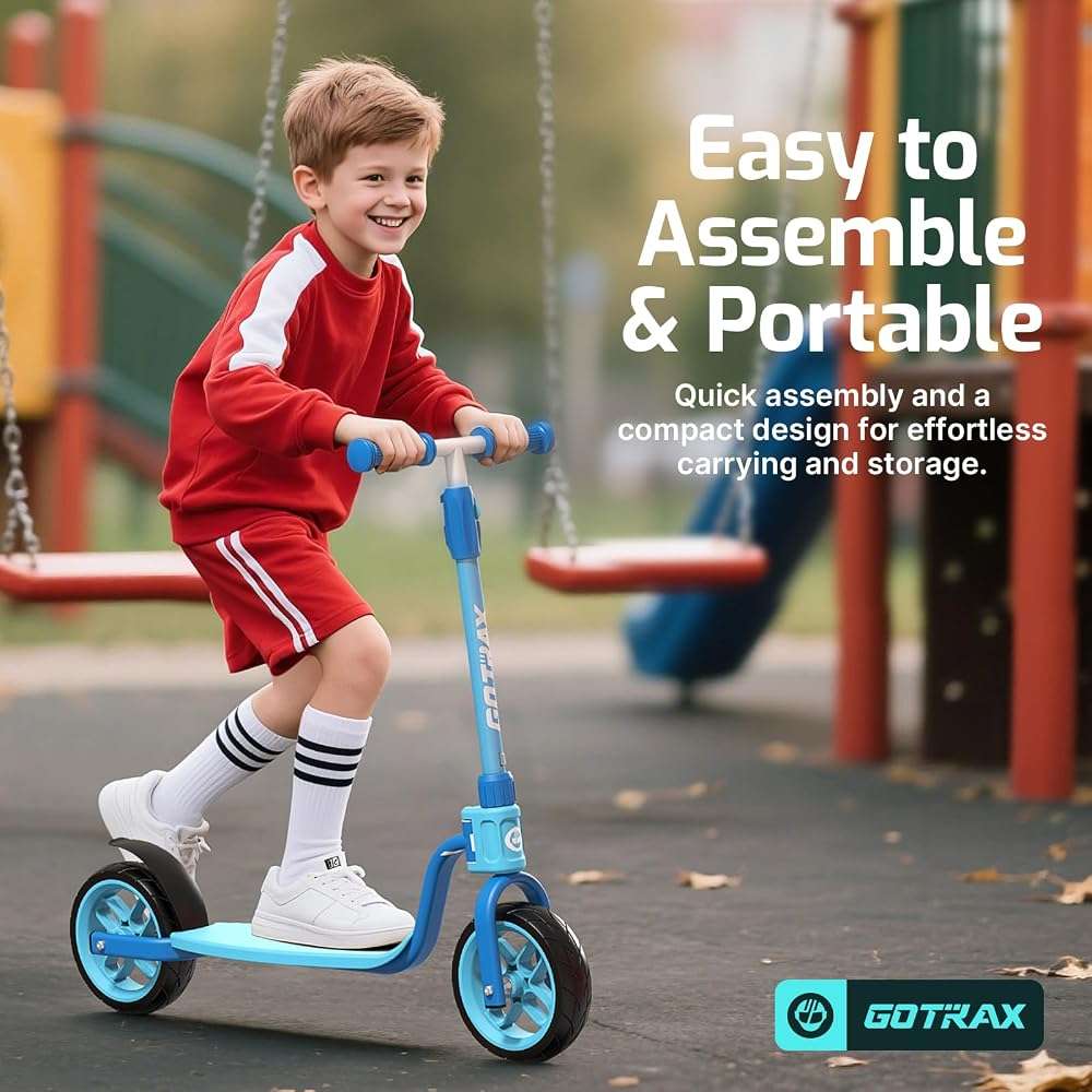 Gotrax KS8 Kick Scooter for Kids 5+, Large 8" Wheels and Height Adjustable Handlebar, Sturdy Wide Deck & Rear Brake, Detachable for Easy Storage, 2 Wheels Kids Scooter, Gift for Boys & Girl - Image 6