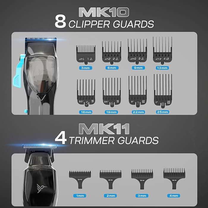 HUMMINGBIRD Pro Series Hair Clippers and Trimmer Set – 9,000 RPM Brushless Motor, DLC Blade, Zero-Gapped T-Blade Trimmer, Cordless USB-C Rechargeable, Super Torque, Carry Case, Professional Barber Kit - Image 6