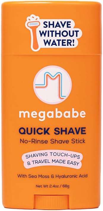 Megababe Quick Shave No-Rinse Shave Stick | Shaving Touch-Ups & Travel Made-Easy | Vacation and Hot Weather Essential | with Sea Moss & Hyaluronic Acid | 2.4 oz - Image 1