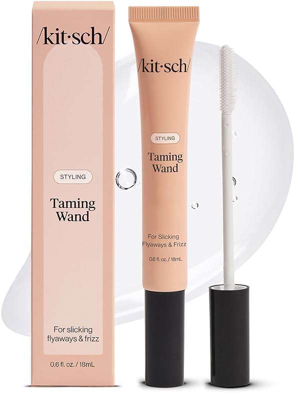 Kitsch Hair Taming Wand - Fly Away Stick For Hair with Biotin, Aloe & Vitamin E | Clear Hair Mascara for Flyaways, Slick Back Style | Travel Size | Ideal Gifts for Women - 18mL - Image 1