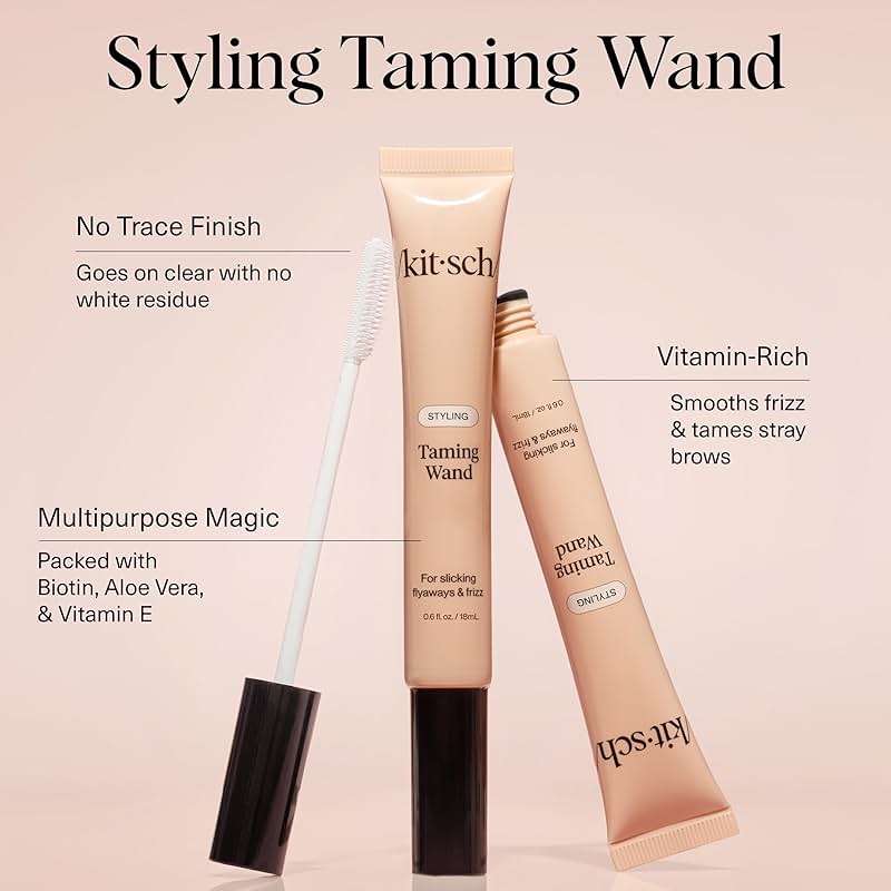 Kitsch Hair Taming Wand - Fly Away Stick For Hair with Biotin, Aloe & Vitamin E | Clear Hair Mascara for Flyaways, Slick Back Style | Travel Size | Ideal Gifts for Women - 18mL - Image 2