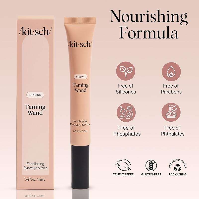 Kitsch Hair Taming Wand - Fly Away Stick For Hair with Biotin, Aloe & Vitamin E | Clear Hair Mascara for Flyaways, Slick Back Style | Travel Size | Ideal Gifts for Women - 18mL - Image 5
