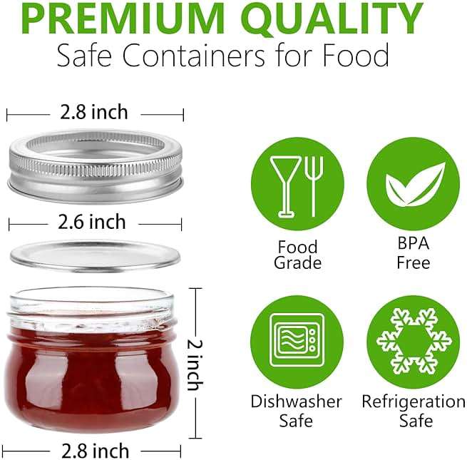 UrSpeedtekLive 24 Pack 4 oz Mason Jars with Regular Lids and Bands, Small Canning Jars, Mini Glass Jars for Honey Jelly Jam Crafts - Image 2